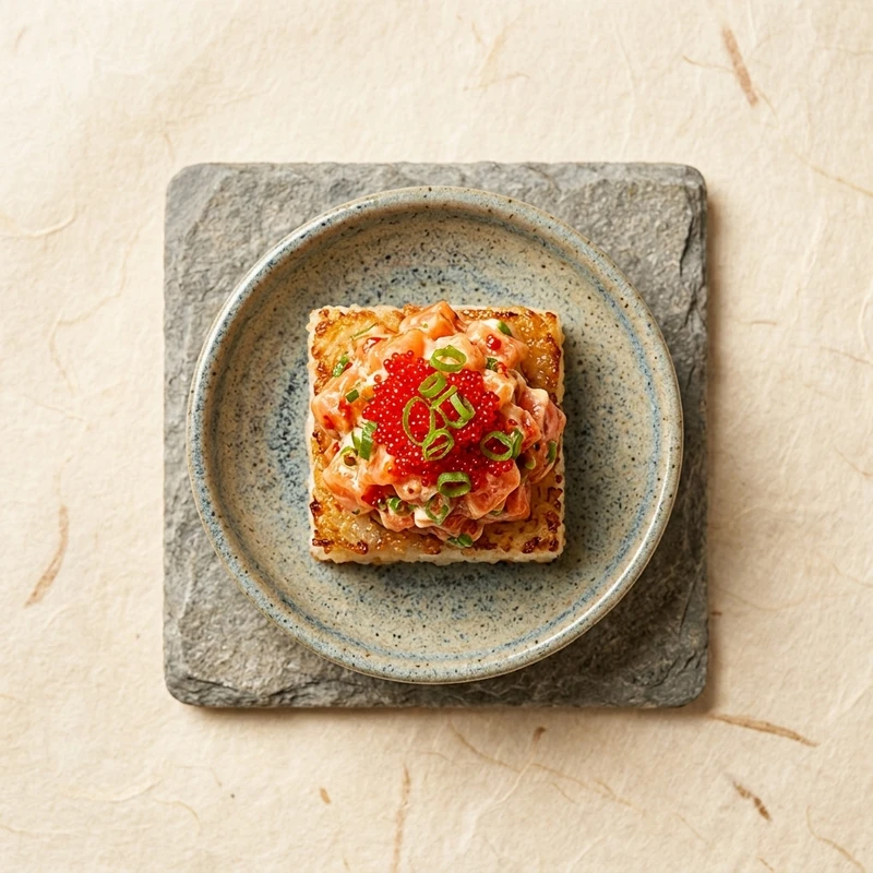 Crispy Rice Salmon Bite